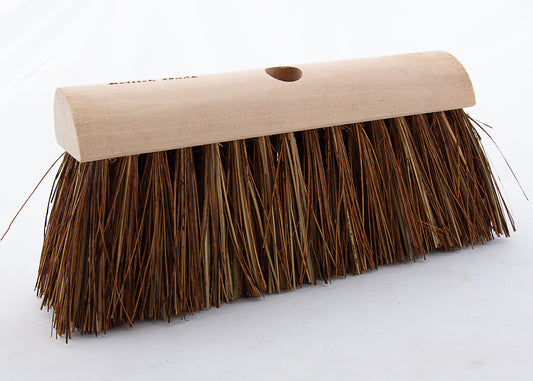 cane bristles on our outside wooden broom head