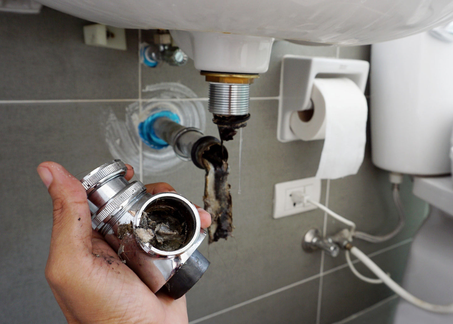 a block sink drain that can be cleared with our drain unblocking liquid