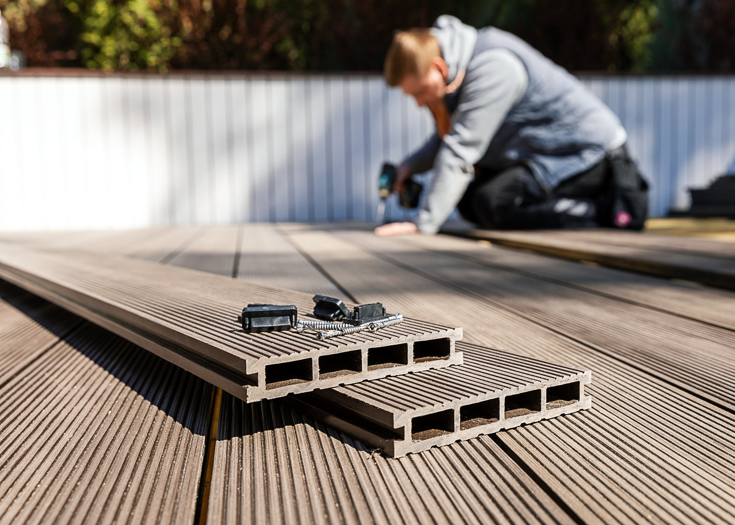 photo showing composite boards being laid
