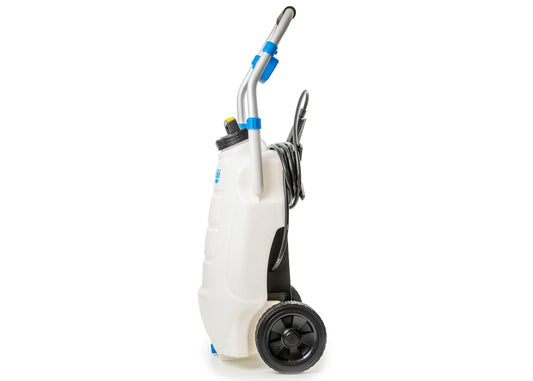 photo showing a profile of our large battery powered weed killing sprayer