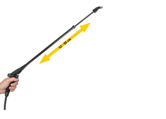 diagram of the extending lance for our Veris garden sprayer