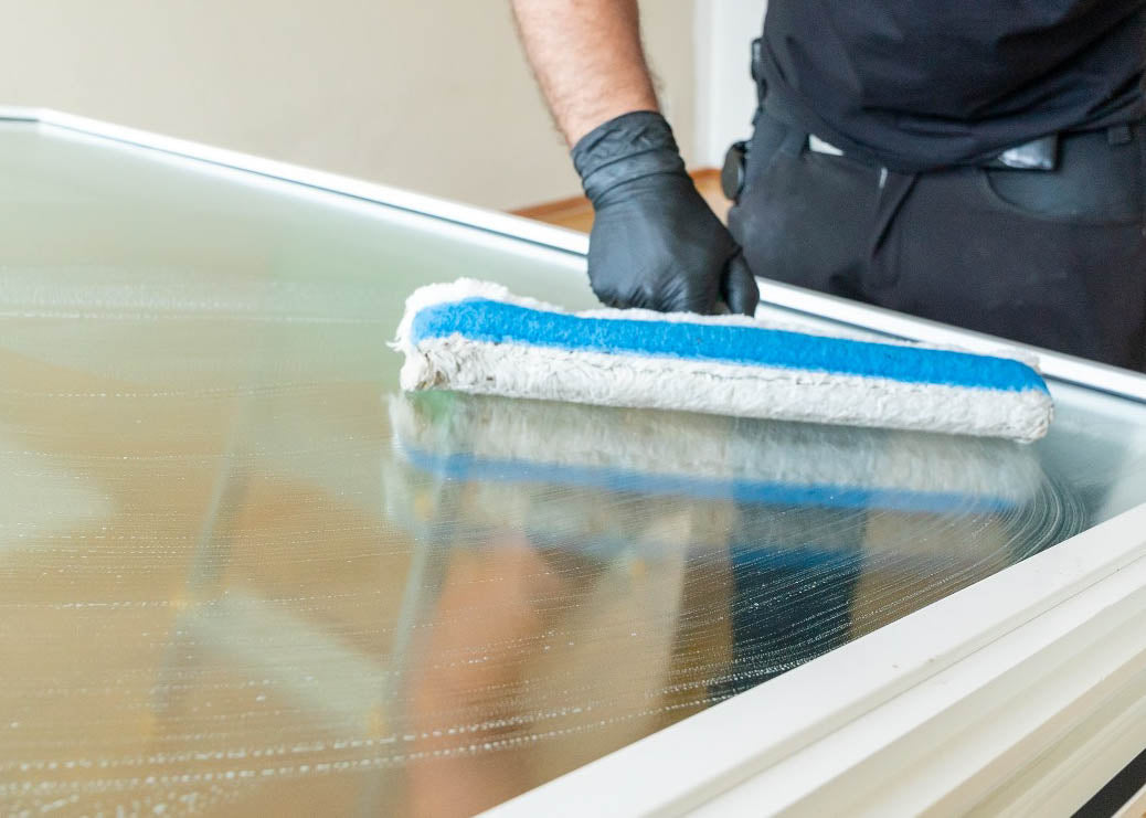 microfibre sleeve for window cleaning