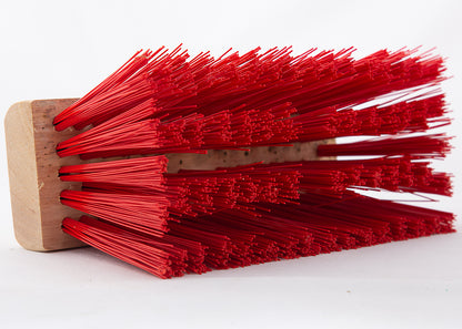 photo showing a close-up of the bristles of our stiff sweeping broom that is ideal for sweeping outdoors