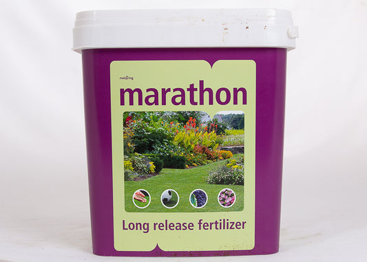 photo showing a tub of our marathon fertilizer granules