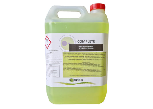 photo of a container that holds our complete cleaner for garden sprayers