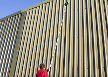 Telescopic broom lance for brushing at height